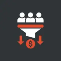 users through funnel with dollar sign icon representing google ads optimization